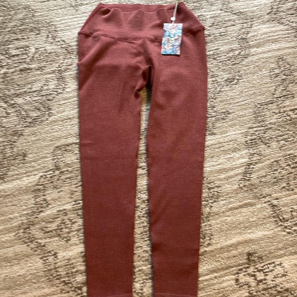 NWT Ribbed leggings by Vitality (previously Balance)